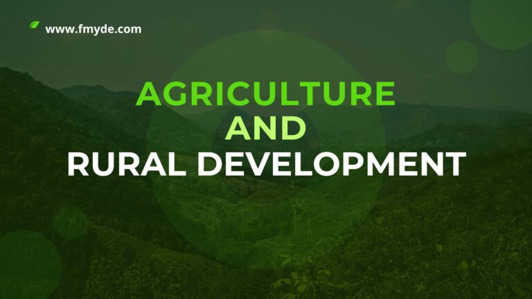 AGRICULTURE AND RURAL DEVELOPMENT